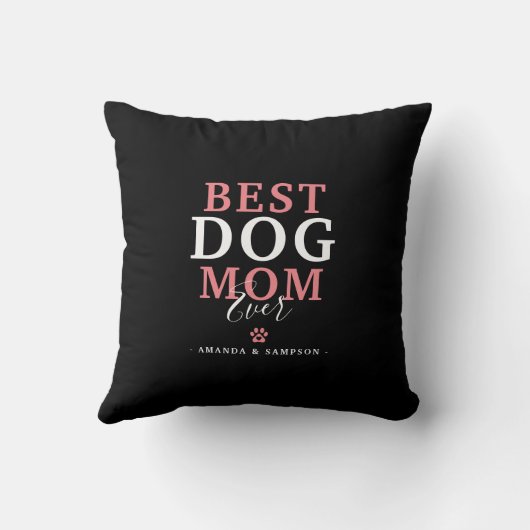 犬最高のの母の写真4パーソナライズされた クッション (裏面)