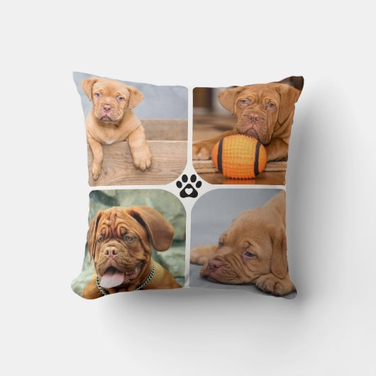 犬最高のの母の写真4パーソナライズされた クッション (正面)