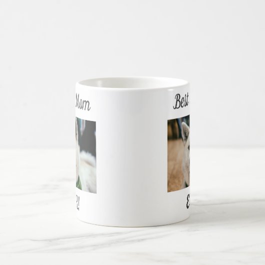犬最高のの母の写真 コーヒーマグカップ (中央)