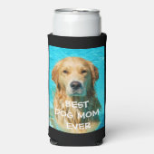 犬最高のの母の写真 スリム缶クーラー (Seltzer正面)