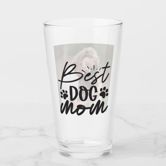 犬最高のの母の写真 タンブラーグラス (正面)