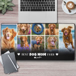犬最高のの母の写真 デスクマット<br><div class="desc">「犬パーソナライズされた最高のの母は今まで」 8 Photo Collage Desk Mat.彼女の愛祝と情熱は彼女のワークスペースに個人的で実用的なtouchを追加するカスタムこのデスクマットと彼女の毛皮の友人に追加する。"犬最高のの母のEver"は、柔らかい白の上に黒い文字の上にエレガントに表示さグラデーションれ、それぞれの側に小さな黒いハートがアクセントになって愛らしい詳細。下の8枚のコラージュはペットお気に入りのと一緒に瞬間をとらえ、1種類の記念品を作り出している。母の日、誕生日、特別な機会に最適なデスクマットは、大切な思い出と機能を組み合わせ、自宅のオフィスやワークステーションに最適。</div>