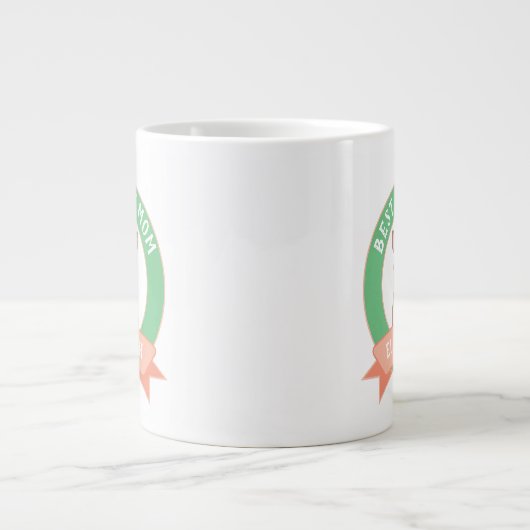 犬最高のの母は今まおもしろいで犬のフランスの子犬 ジャンボコーヒーマグカップ (正面)