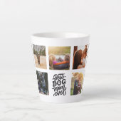 犬最高のの母は写真パーソナライズされたコラージュ カフェラテマグ (正面)