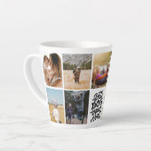 犬最高のの母は写真パーソナライズされたコラージュ カフェラテマグ (左アングル)