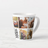 犬最高のの母は写真パーソナライズされたコラージュ カフェラテマグ (右アングル)