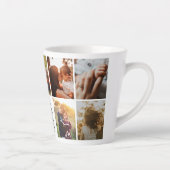 犬最高のの母は写真パーソナライズされたコラージュ カフェラテマグ (右)