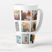 犬最高のの母は写真パーソナライズされたコラージュ カフェラテマグ (右アングル)