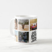 犬最高のの母は写真パーソナライズされたコラージュ コーヒーマグカップ (正面左)