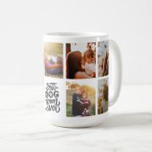 犬最高のの母は写真パーソナライズされたコラージュ コーヒーマグカップ (正面右)