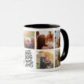 犬最高のの母は写真パーソナライズされたコラージュ マグカップ (正面右)