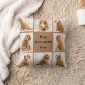 犬最高のの母 |フォトコラージュブラウン クッション (ブランケット)