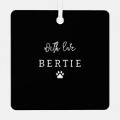 犬最高のの母 |写真のコラージュ メタルオーナメント (裏面)