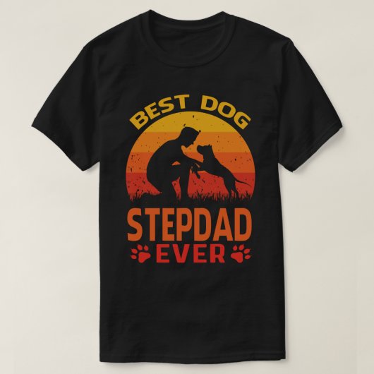 犬最高のの義理の父なるヴィンテージ Tシャツ (デザイン正面)
