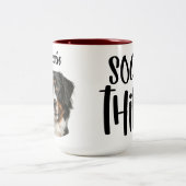 犬最高のカスタムパパ写真/名前&おもしろい犬引用文 ツートーンマグカップ (中央)