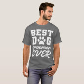犬最高のトリマー犬の親ギフトフレンドレトロ Tシャツ (正面フル)