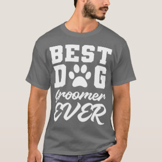 犬最高のトリマー犬の親ギフトフレンドレトロ Tシャツ