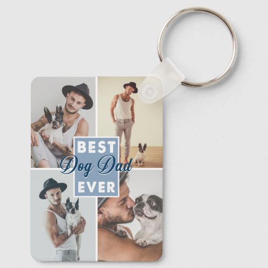犬最高のパパの父の日の犬が最高の今まで キーホルダー (裏面)