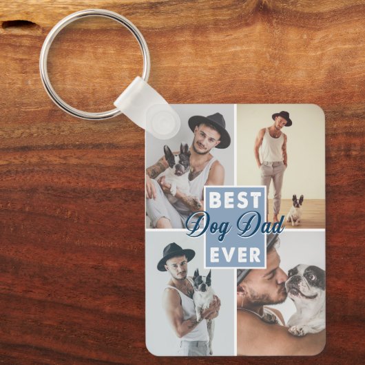 犬最高のパパの父の日の犬が最高の今まで キーホルダー (正面)