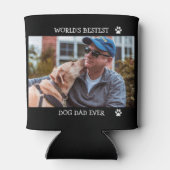 犬最高のパパエバカスタムペット写真ドッグポーのプリント 缶クーラー (裏面)