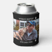 犬最高のパパエバカスタムペット写真ドッグポーのプリント 缶クーラー (缶裏面)