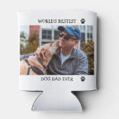 犬最高のパパエバカスタムペット写真ドッグポーのプリント 缶クーラー (裏面)