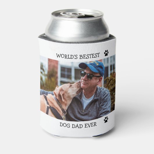 犬最高のパパエバカスタムペット写真ドッグポーのプリント 缶クーラー (缶裏面)