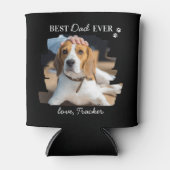 犬最高のパパエバパーソナライズされたトレンディーペット写真 缶クーラー (正面)