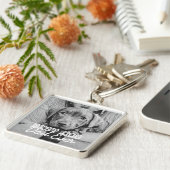 犬最高のパパエバモダンカスタムペット写真 キーホルダー (側面)