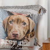 犬最高のパパエバモダンカスタムペット写真 クッション