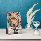 犬最高のパパエバモダンカスタムペット写真 フォトプラーク (側面)