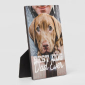 犬最高のパパエバモダンカスタムペット写真 フォトプラーク (側面)