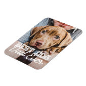 犬最高のパパエバモダンカスタムペット写真 マグネット (左側)