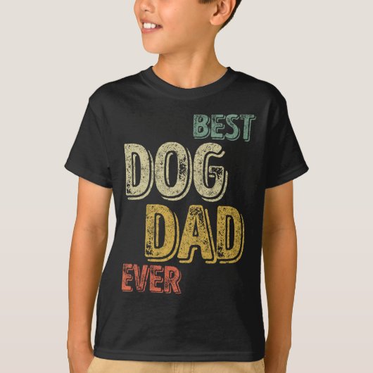 犬最高のパパエバーアニマルラブおもしろい犬恋人 Tシャツ (正面)