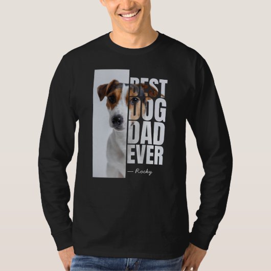 犬最高のパパエバーオリジナルパーソナライズされた写真 Tシャツ (正面)