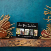 犬最高のパパエバーペット5フォトコラージブラック フォトプラーク (側面)