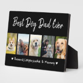 犬最高のパパエバーペット5フォトコラージブラック フォトプラーク (側面)