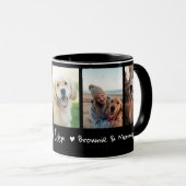 犬最高のパパエバーペット5フォトコラージブラック マグカップ (正面右)