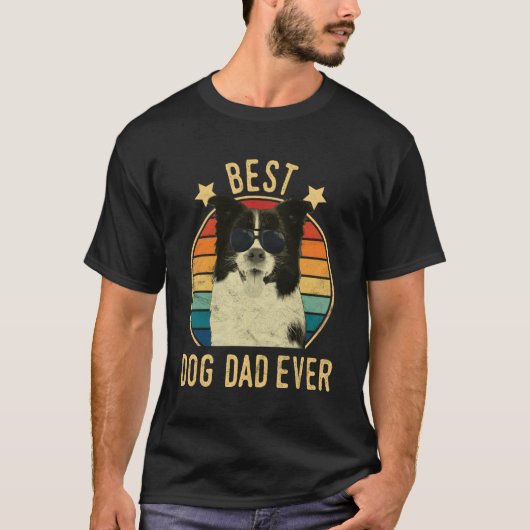 犬最高のパパエバ縁どイお父さんの日のギフト Tシャツ (正面)