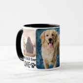 犬最高のパパカスタム写真モダンと犬の名前 マグカップ (正面左)