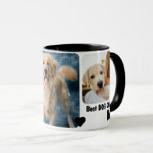 犬最高のパパカスタム写真モダンと犬の名前 マグカップ (正面右)