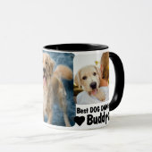 犬最高のパパカスタム写真モダンと犬の名前 マグカップ (正面右)