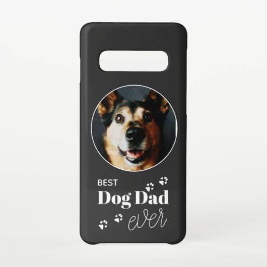 犬最高のパパカスタム写真Pawprint Samsung Galaxyケース (裏面)