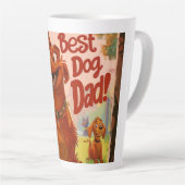 犬最高のパパデジタルアート カフェラテマグ (右アングル)