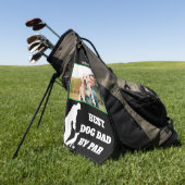 犬最高のパパバイパーカスタム写真&モノグラム ゴルフタオル (グリーン)