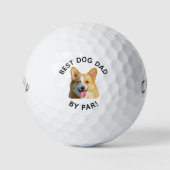 犬最高のパパバイパードッグ写真 ゴルフボール (正面)