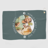 犬最高のパパバイパー写真 ゴルフタオル (横)