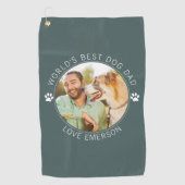 犬最高のパパバイパー写真 ゴルフタオル (正面)