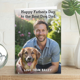 犬最高のパパパーソナライズされたペット写真父の日 カード