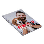 犬最高のパパパーソナライズされた写真 ノートブック (右側)